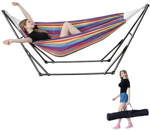 Portable Hammock with Stand for Outside or Inside,No Tree Required