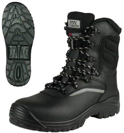 ART.MAS Glocker S3S SR FO Winter Arbeitsstiefel, 3M Thinsulate, metallfrei, wasserdicht, rutschfest, mit Zehenschutz & Durchtrittschutz, warm (42, EU Schuhgrößensystem, Erwachsene, Numerisch, M, 42)