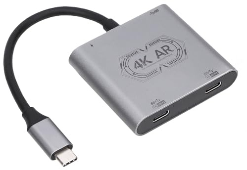 Plyisty USB-C-zu-AR-Brillen-Ladeadapter, Laden und Spielen, 4K@60Hz und PD 100W Schnellladung, für Steam Deck, ROG Ally, Air 2 Pro und Mehr