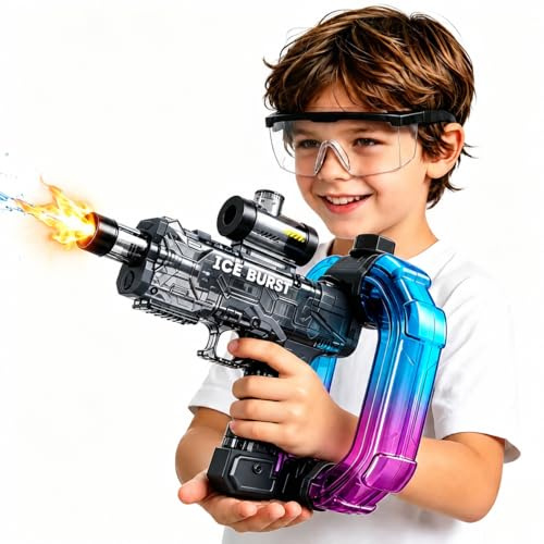 WAMHEET Water Gun, Electric Water Gun with 750ML LED Light Up Water Tank, That Glows and Emits Pulsating Sounds, Perfect Summer Gifts for Children Family and Friends (Free Goggles)
