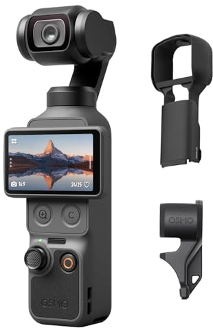 DJI Osmo Pocket 4 mit hülle, Pocket-Gimbal-Vlog-Kamera, 1″ CMOS und 4K/240fps, 3‑Achsen-Stabilisierung, 2 × verlustfreier Zoom, 14‑Stufen-Dynamikumfang für Vlogging, Selfies und Reisen