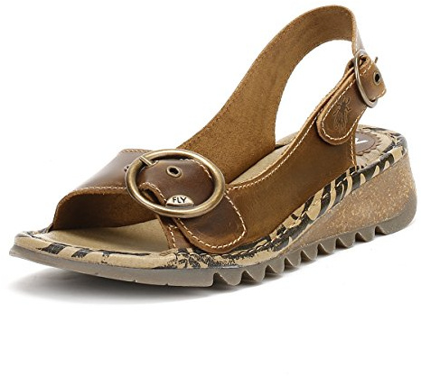 Fly London Tram723fly, Damen Slingback Sandalen, Braun (Camel), 38 EU