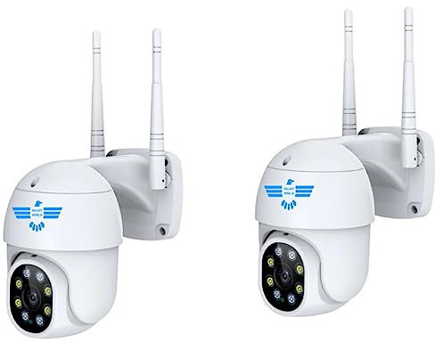 ITALIAN ALARM - 2 telecamere da esterno wireless senza fili sostitutive/aggiuntive per KIT videosorveglianza NVR Wi-Fi con APP Smartlife e Tuya. Funzionano solo se accoppiate con NVR