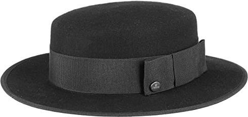 LIERYS Filzhut Kreissäge Damen Herren Sombrero Cordobes Made in Italy Spanischer Wollhut Flamenco mit Ripsband Sommer Winter schwarz 58 cm