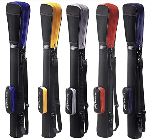 Golftasche/Pencilbag/Reisebag/Rangebag/Pistolbag/Tragebag mit integrierter Schutzhaube und Außentasche | für bis zu 8 Schläger | 1 Pack Killagolf©-Tees Free (Navy-schwarz)