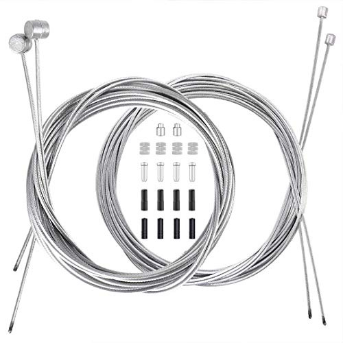 4PCS Bike Brake Cable Shifter Cable, Bicycle Gear Cable Wire for Mountain Bike, Bike Brake Wire Set for Universal Bike, Including 18 PCS Complete Inner Replacement Set