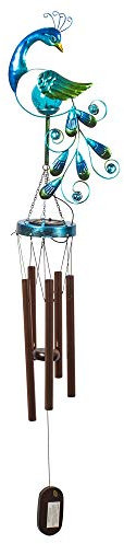 Sunset Vista Designs Solar Windspiel Pfau 96,5 cm Höhe 93828