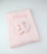 minisworld Baby Decke Strickdecke mit Schühchen personalisiert (Peach)