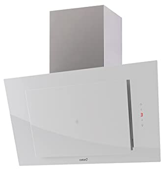 Cata Campana Decorativa de Pared THALASSA 700XGWH/F con 6 Niveles de Potencia Panel de Control Tactil con Display Digital con Temporizador Motor Brushless Extra Silencioso Ancho 70 cm Color Blanco