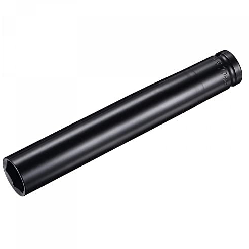 sourcing map Entraînement 1/2 par douille profonde de 22 mm, acier CR-V traité thermiquement, longueur de 20,3 cm, tailles métriques à 6 points