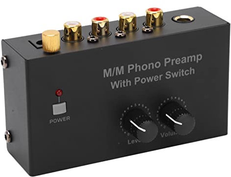 Phono-Vorverstärker, Plattenspieler Phono-Vorverstärker, Phono-Vorverstärker L R Eingang Ausgangspegel Plattenspieler-Lautstärkeregler EU-Stecker 100‑240 VAC PP500