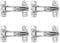 HOZEON 4 Pack Security Swing Bar Door Guard, Latch Guard Clasp Front Door Latch Lock, Door Reinforcement Locks for Inside Doors, Swing-in Doors, Hotel Door Latches, Silver