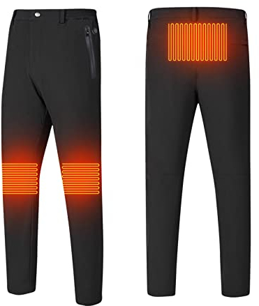 Battnot Beheizte Hose, USB Heizhose Thermische Outdoorhose Trekkinghose Anglerhose Arbeit Hosen für Herren Wanderhose Wasserdicht Softshellhose Outdoorhose Skihose Snowboardhose Winter hose Ohne Akku
