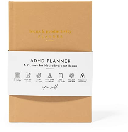 ADHS PLANER FÜR ERWACHSENE - FOKUS PLANER FÜR PRODUKTIVITÄT - Ein Planer für neurodivergentes Gehirn - Organisation, Zielsetzung und Zeitmanagement - Geschenk für Männer und Frauen mit ADHS