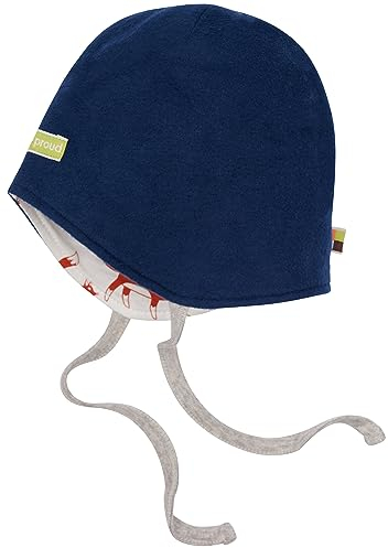 loud + proud Unisex Baby Lt1 Fleece, GOTS Zertifiziert Beanie-Mütze, Ultramarine, 36-38 EU