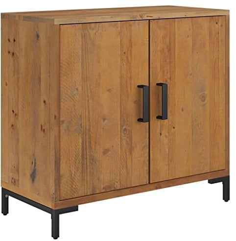 vidaXL Sideboard Schrank Anrichte Beistellschrank Kommode Mehrzweckschrank Standschrank Wohnzimmerschrank Braun 75x35x70cm Massivholz Kiefer