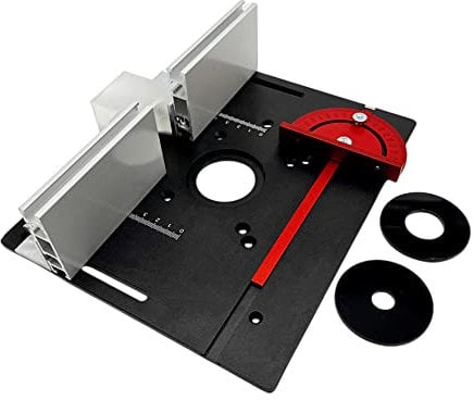 Set of 3 Router Table Insert Plate Aluminum Alloy Wood Milling Flip Board Trimming hine Engraving Auxiliary Tool Woodworking Benches