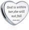 BEEUVIP Damen Christian Bible Verse Religious Liebe Herz Charm Anhänger für Armband 925 Sterling Silber Geburtsstein Charms Beads passend für Armband E465