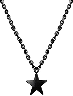 Eigso Goth Kette Halskette für Frauen Männer Gothic Star Schwarz Choker Kragen für Frau Mann