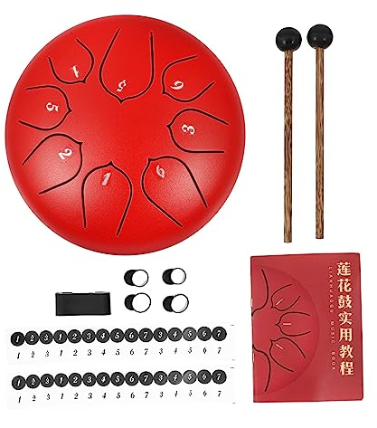 Toyvian 1satz Lotus Ethereal Drum Töne Perkussionsinstrument Für Musikliebhaber Für Musikunterricht Yoga-meditation Und Kinderspiele Rostfreies Karbonstahl-design Elektrostatische