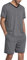 Ekouaer Mens Pajama Set Short Sleeve V Neck 2 Piece Nightwear Shorts With Pockets Summer Sleepwear PJS for Men Gray XL