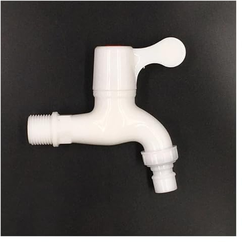 1/2 oder 3/4 Zoll PVC-Wasserhahn zur Wandmontage, weißer, schneller Wasserhahn, Waschmaschine, Heimersatz (Color : 1-2 inch)