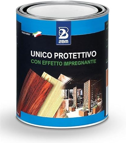 UNICO Protettivo Impregnante Ceroso a Solvente Trasparente 2BM | Ideale per Esterni e Interni | Per Mobili, Steccati, Porte, Tapparelle, Persiane, Sottotetti e Rivestimenti | Formato 0,75 lt