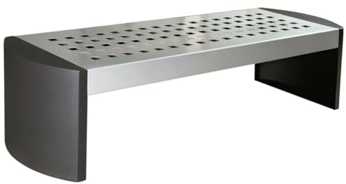 Casa Padrino Metall Gartenbank - Parkbank Silber/Grau 200 cm