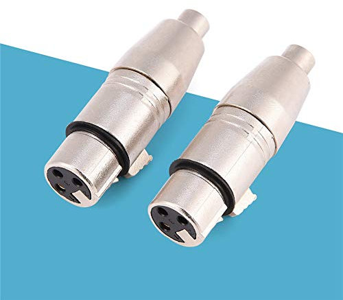 3-poliger XLR Buchse auf Cinch Buchse Adapter - XLR Cinch Adapter für Mikrofone Headsets und Audio Anwendungen