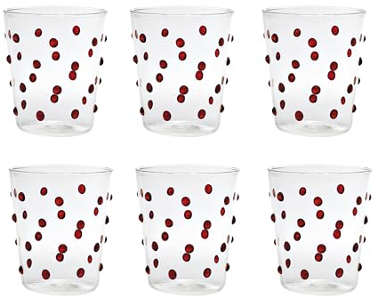 Bicchiere Zafferano Party Tumbler Rosso 45 Cl Set 6 pezzi In Vetro