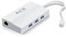 Hub PoE a USB C, adaptador multipuerto USB-C a Ethernet Plug & Play, 5 en 1 (Gigabit Ethernet, 23 W alimentado por POE 802.3at, 3 USB 3.0) a adaptador tipo C para teléfono inteligente/tableta