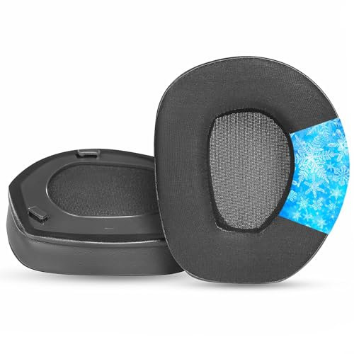 RS175/HDR175/TR175 Kühlgel Ersatz-Ohrpolster, kompatibel mit Sennheiser RS185/RS195/RS165/HDR175/HDR185/HDR195/HDR165/TR175/TR185 Kopfhörern, Eisseide Stoff Kissen