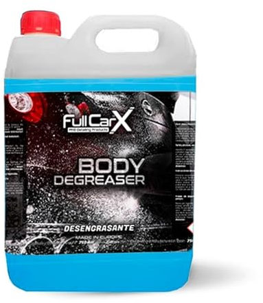 FULLCARX Body Degreaser 5 Litros Limpiador Desengrasante Coche, Limpia Carrocería Concentrado, Elimina Siliconas Ceras Grasa Suciedad, Acción Desincrustante, Producto Limpieza Detailing Profesional