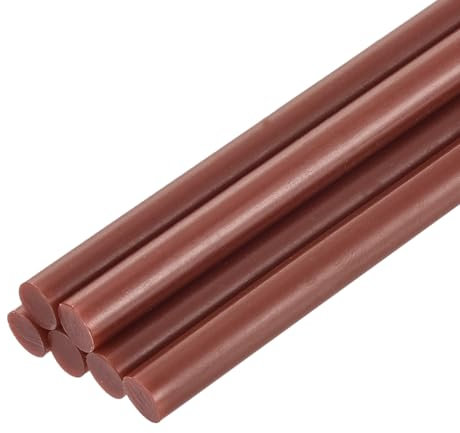 sourcing map 6pcs Mini Hot Glue Sticks for Glue Gun 7mm x 100mm Small Glue Sticks, Dark Brown