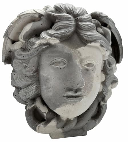 Medusa Kopf Beton Deko Figur Steinfigur Steinguss Gartendeko Marmor Optik