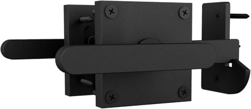 Double Side Gate Latch, Heavy Duty Swinging Door Latch Gate Hardware for Left Inswing Outdoor Fence, Wooden Gates, Pool Gate, Backyard, Garden