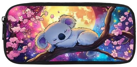 Showudesigns Galaxy Koala Federmäppchen für Mädchen und Jungen, niedliches großes Federmäppchen, Box für Studenten, Kinder, Büro, Uni, Schule, Schreibwaren, Organizer, Make-up-Taschen