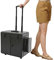 Fußpflegekoffer mit Rollen, Mobile-fußpflege Schwarz Kosmetikkoffer Trolley 3 Fächern Fußpflege-Erstausstattung,Leicht & Robust, für Fußpflegedienst und Hausbesuche
