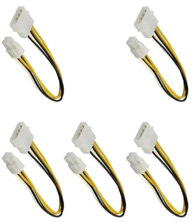 YiQinzcxg PC Upgrade Adapter 4-polig Auf 4-poliger Stecker Netzkabel Kabel Adapter PC Motherboard CPU Versorgungsleitung Erweiterung Der CPU