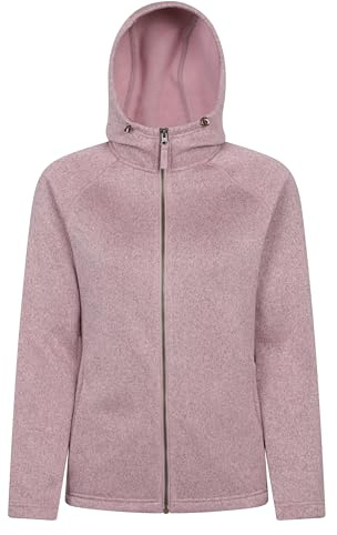 Mountain Warehouse Nevis Full Zip Womens Fleece Jacket Pale Pink (Nevis) 14