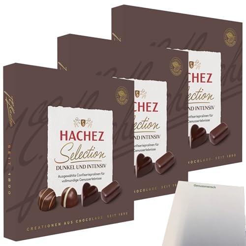 usy Bundle für Hachez Schokolade Selection Dunkel & Intensiv 3er Pack (3x125g Packung) + usy Block