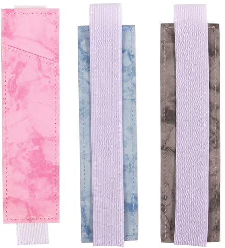 TEHAUX Set 3 Pezzi Portapenne Rigido in Pu con Fascia Elastica per Quaderni e Tablet, Facile da Pulire e Resistente, per Viaggi di Lavoro e Lezioni