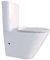 KERABAD Stand WC mit Spülkasten komplett Set, Spülrandlos, Abgang senkrecht und waagerecht, WC-Sitz aus Duroplast mit Absenkautomatik SoftClose-Funktion aus Keramik