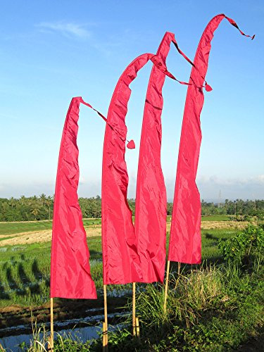 Asiastyle Bali-Fahne, dunkelrot 5 Meter