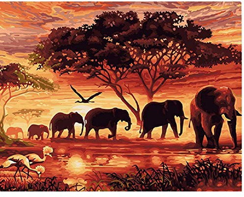 Classic Jigsaw Puzzles 1000 Pieces Adults Puzzles Wooden Puzzles Elephants Landscape Diy Home Decor 75X50Cm