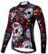 Cycling Jersey Long Sleeve Womens Mountain Bike Jersey Zip Shirts Road Bicycle Clothing Outdoor Sports Racing MTB Tops for Ladies Female Bouse Fall Autumn Breathable Quick Dry Size XL