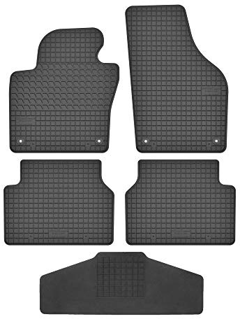Fußmatten Vorne, Hinten + Tunnel Matte 5er Set für VW Tiguan 2007-2016 5N Gummi Gummimatten