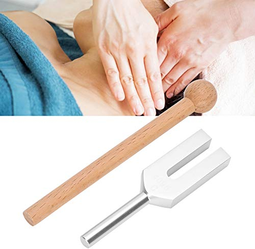 ZJchao 4096Hz Hochfrequenz-Stimmgabel, Medizinische Stimmgabel aus Aluminiumlegierung, Hochfrequenz-Stimmgabel mit Holzhammer und vibrierendem Schalltherapie-Werkzeug für Flanellbeutel