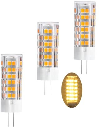 BAISHICHENG G4 LED Lampen 7W(Entspricht 70W Halogen) 3000K Nicht Dimmbare Maisbirnen,Warmweiß 360° Abstrahlwinkel 3 Packungen G4 Bi-Pin Energiesparende LED Glühbirne