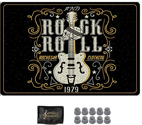 YUANZHOU Tappeto Batteria Kit per Batteria per Bambini Tappetino Antiscivolo Tappetino Insonorizzato per Rullante per Grancassa e Altri Strumenti Musicali,160×120cm-D